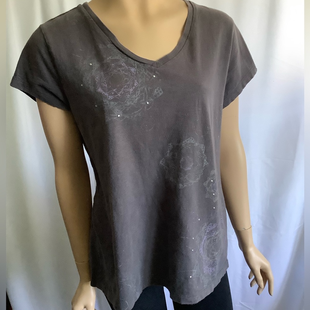 Sonoma Grey with Flower Design And Grey Studs